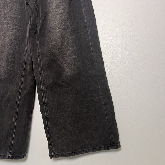 NWT Dazy Women's Black Wide Leg Jeans Boho Elastic Waistband Sz XL - Picture 2 of 15